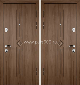 Входная квартирная дверь коричневая