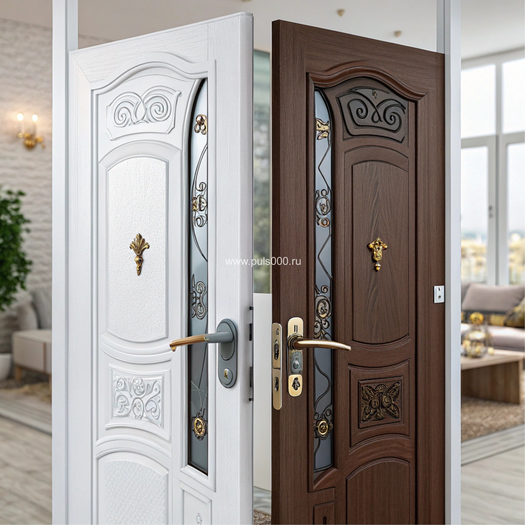 Дверь входная стальная для коттеджа белая, цена 13 600  руб.