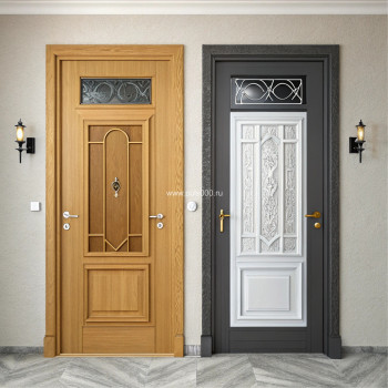 Дверь для коттеджа с усиленным замком светло-коричневая, цена 16 000  руб.